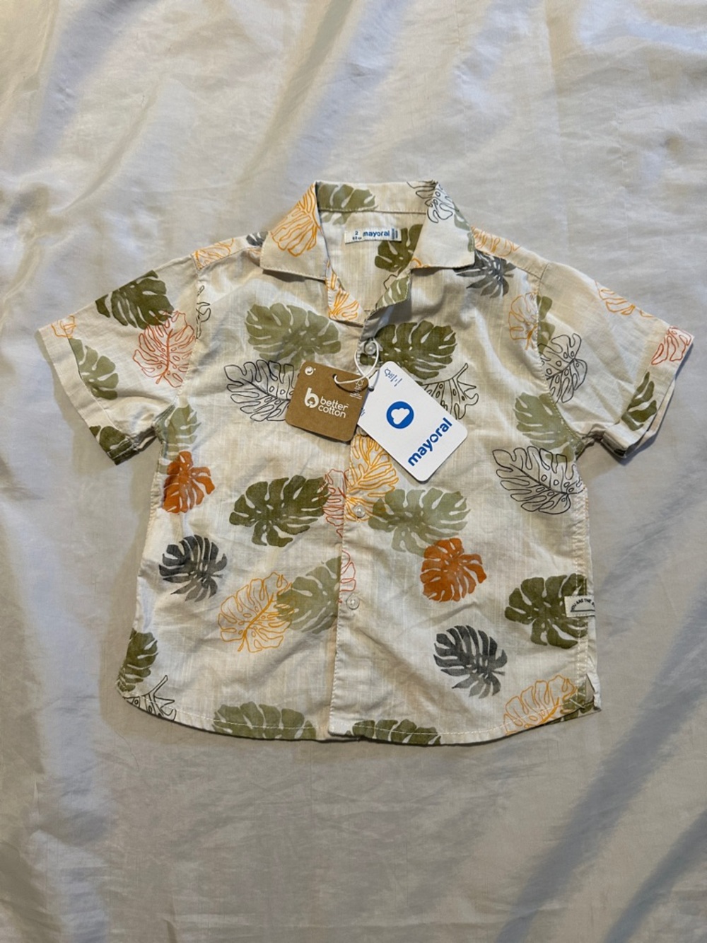 NWT Mayoral Button Down Palm Shirt 2